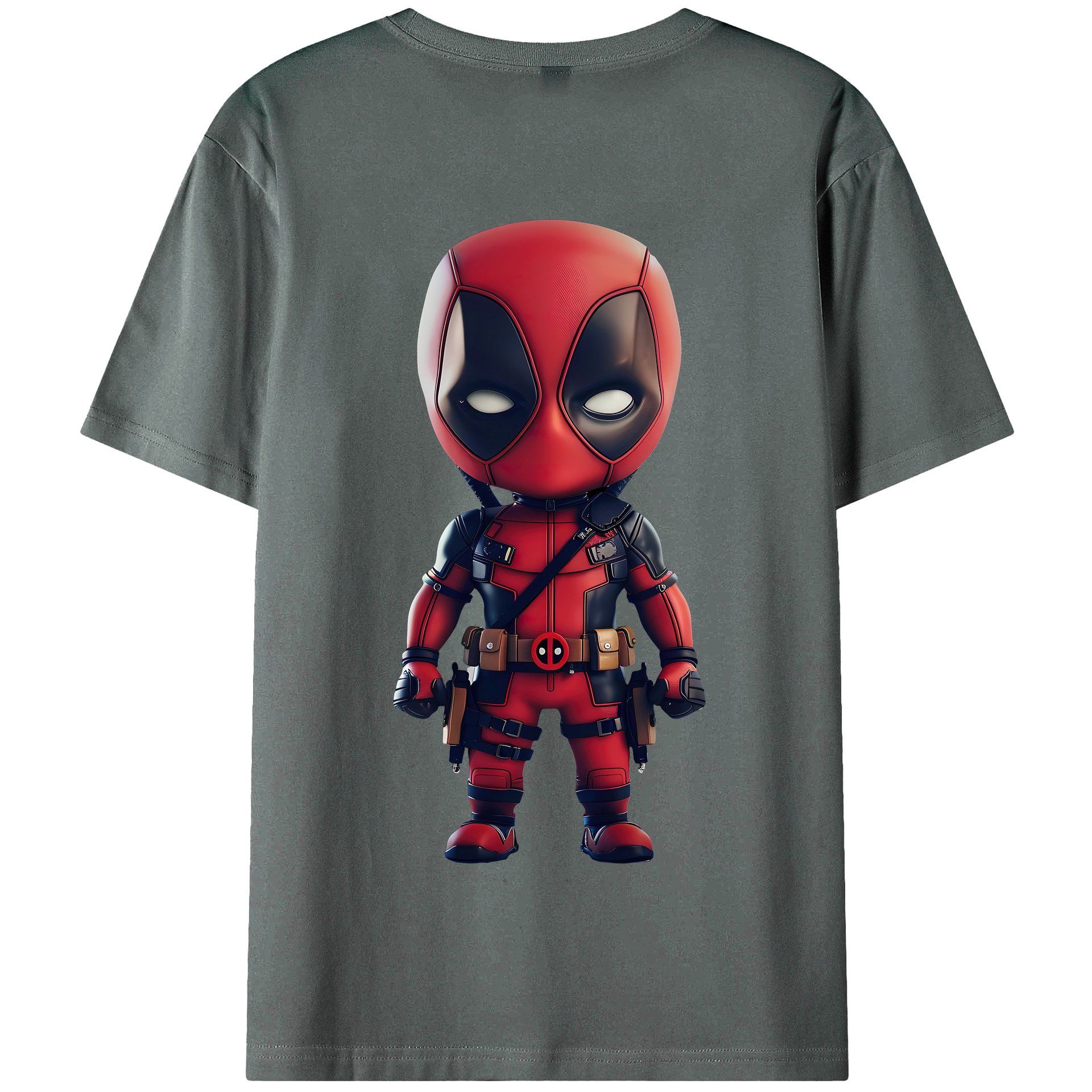 （画像用） Deadpool デッドプール 綿100％半袖Tシャツ（背面プリント）